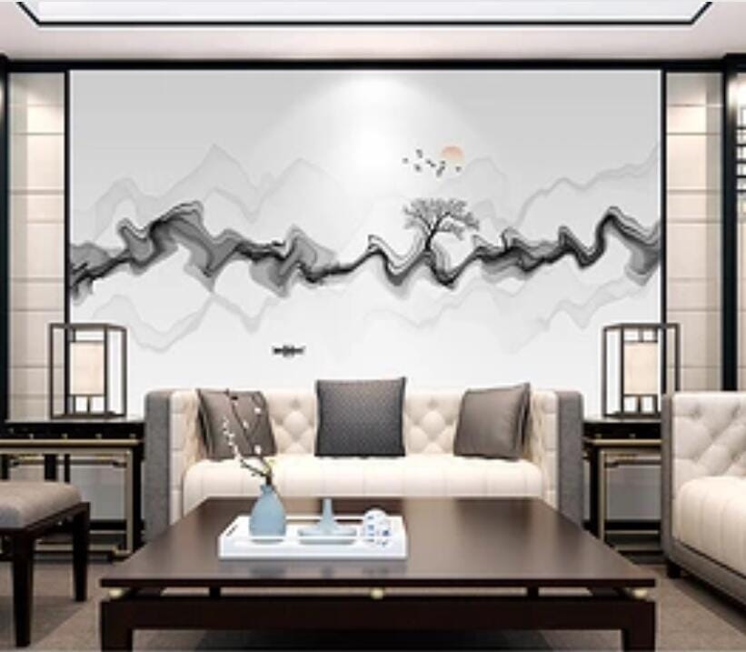 3D Black Wave 1814 Wall Murals Wallpaper AJ Wallpaper 2