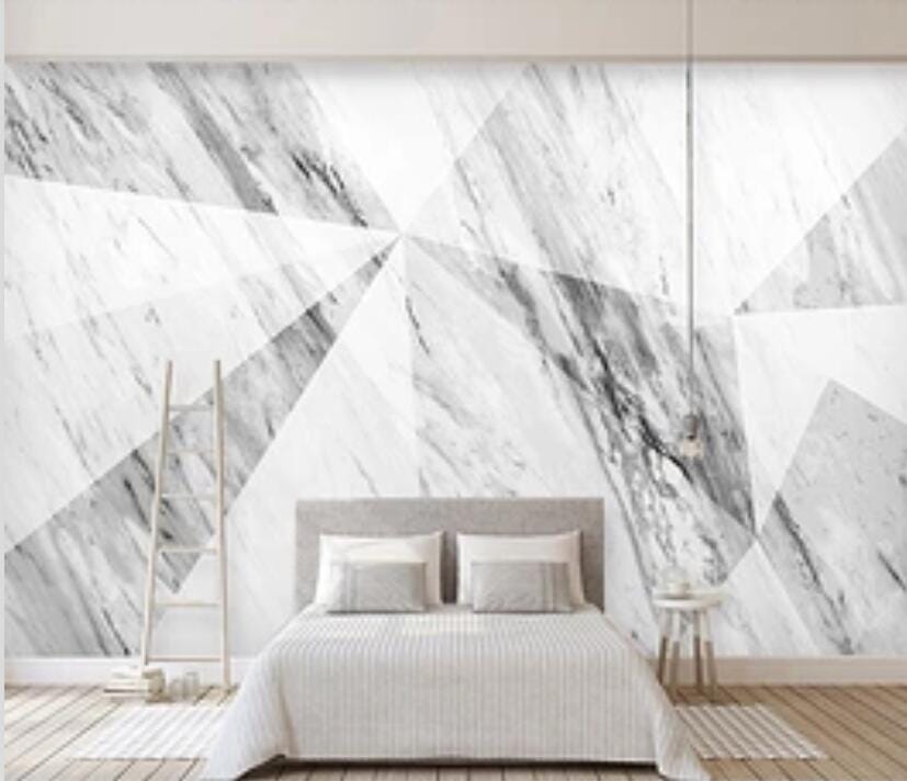 3D Grey Triangle 1812 Wall Murals Wallpaper AJ Wallpaper 2