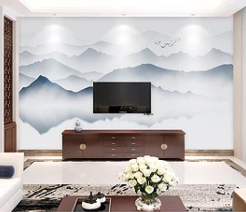 3D Misty Valley 410 Wall Murals Wallpaper AJ Wallpaper 2
