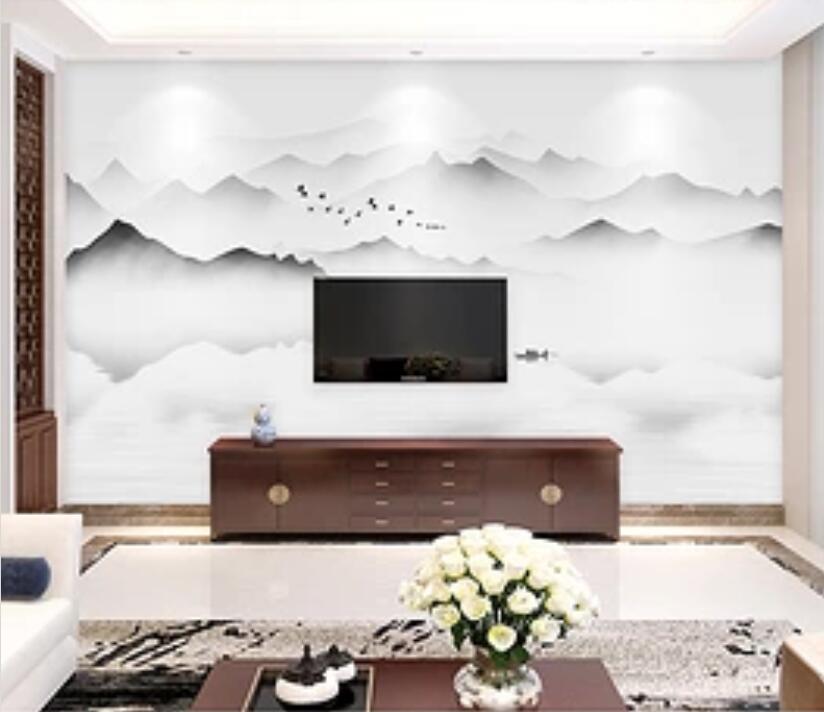 3D Misty Valley 407 Wall Murals Wallpaper AJ Wallpaper 2