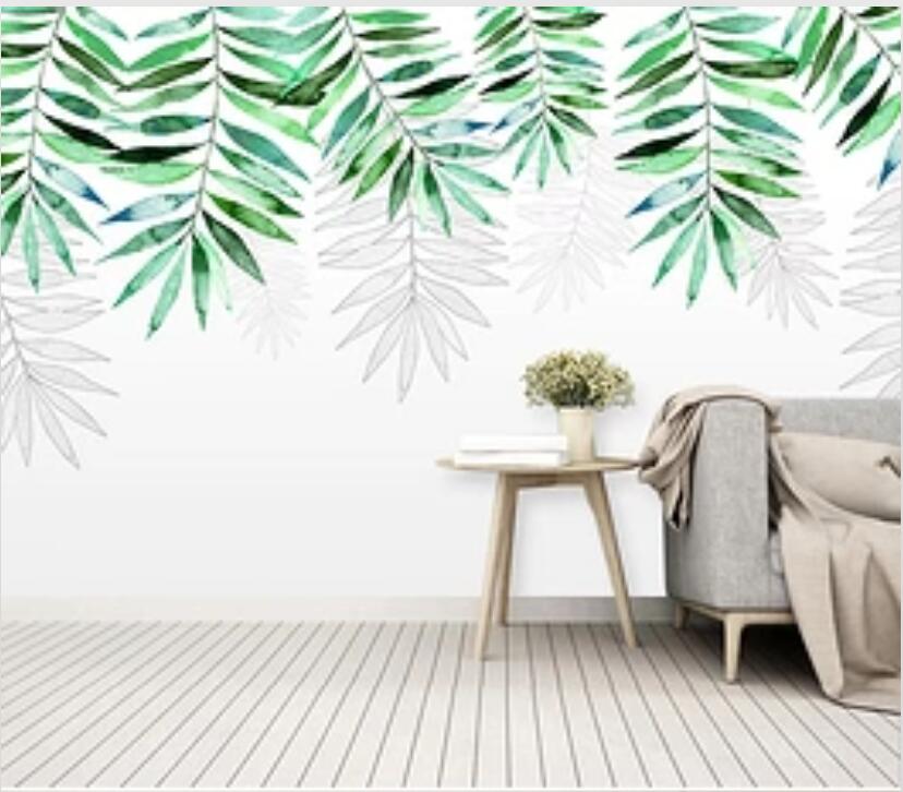 3D Green Leaves 388 Wall Murals Wallpaper AJ Wallpaper 2