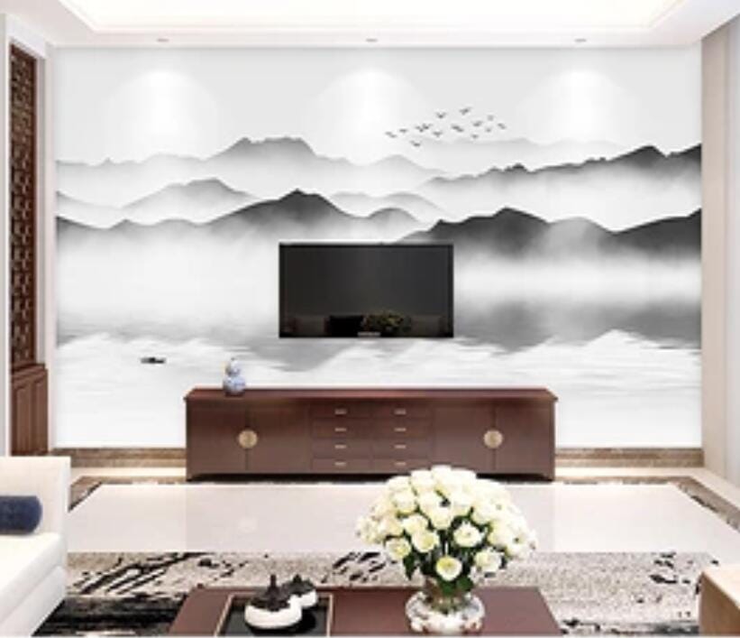 3D Foggy Forest 1754 Wall Murals Wallpaper AJ Wallpaper 2