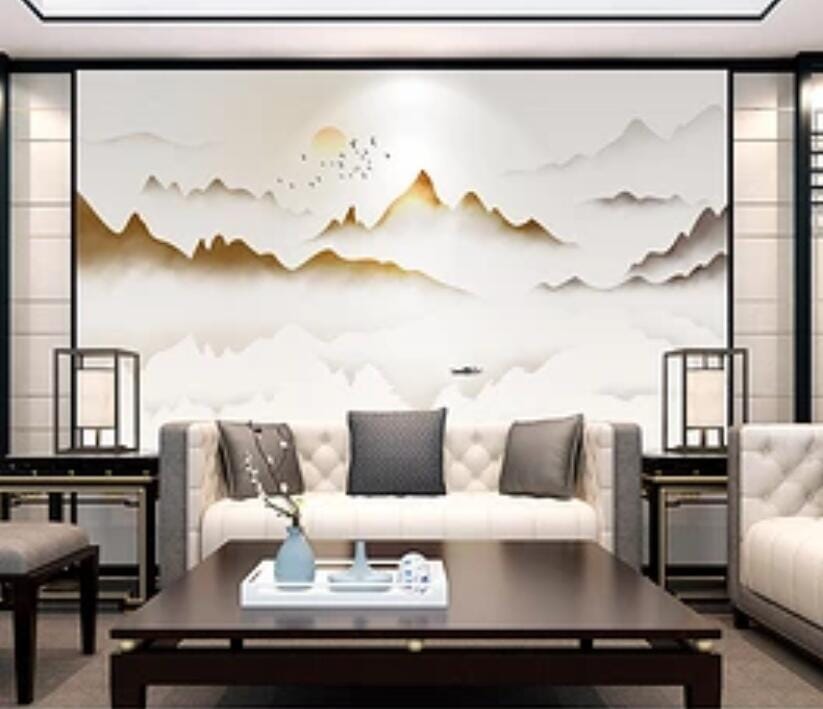 3D Deep Mountain Sunrise 1741 Wall Murals Wallpaper AJ Wallpaper 2