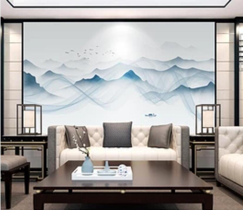 3D Blue Valley 1740 Wall Murals Wallpaper AJ Wallpaper 2