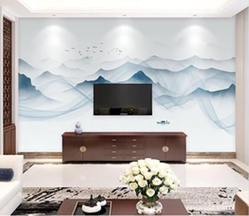 3D Blue Valley 1740 Wall Murals Wallpaper AJ Wallpaper 2