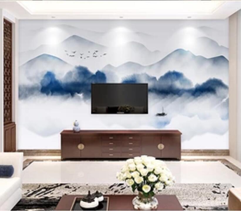 3D Misty Valley 360 Wall Murals Wallpaper AJ Wallpaper 2