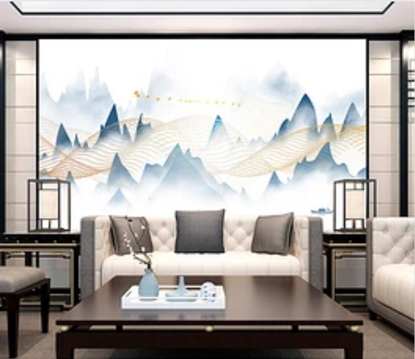 3D Line Mountain 339 Wall Murals Wallpaper AJ Wallpaper 2