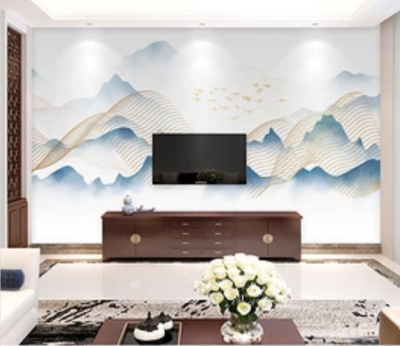 3D Line Mountain 338 Wall Murals Wallpaper AJ Wallpaper 2