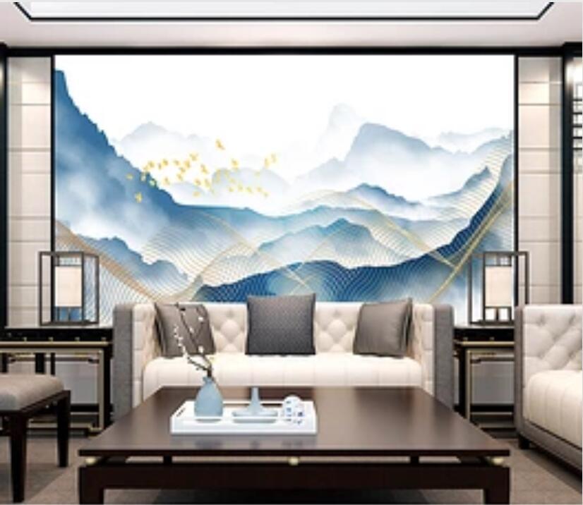3D Line Mountain 336 Wall Murals Wallpaper AJ Wallpaper 2