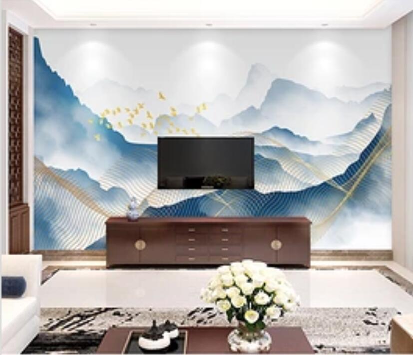 3D Line Mountain 336 Wall Murals Wallpaper AJ Wallpaper 2