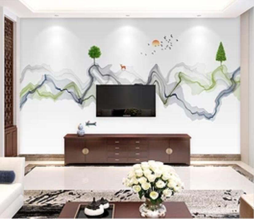 3D Black Wave 329 Wall Murals Wallpaper AJ Wallpaper 2