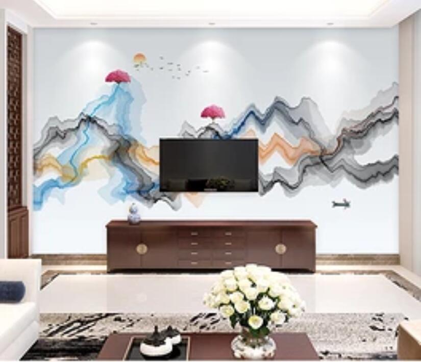 3D Color Wave 321 Wall Murals Wallpaper AJ Wallpaper 2