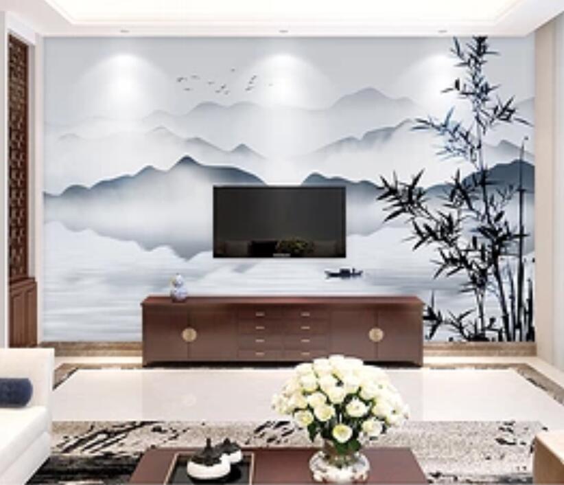 3D Forest Mountain 318 Wall Murals Wallpaper AJ Wallpaper 2