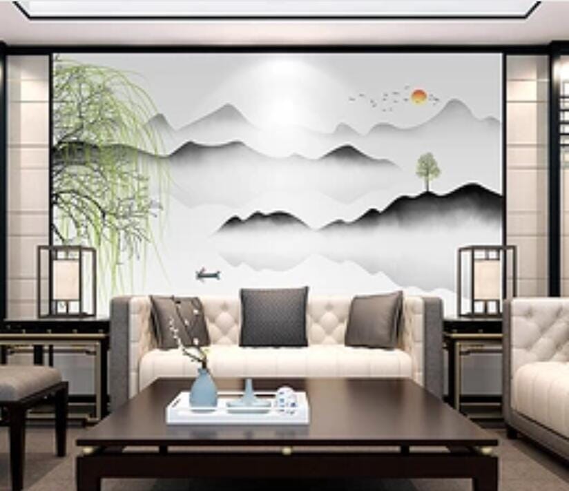 3D Foggy Forest 1707 Wall Murals Wallpaper AJ Wallpaper 2