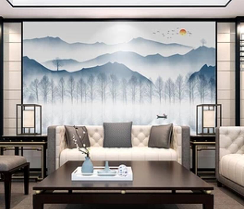 3D Forest Mountain 315 Wall Murals Wallpaper AJ Wallpaper 2