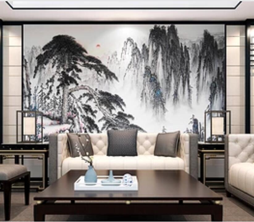 3D Mountain Tree 225 Wall Murals Wallpaper AJ Wallpaper 2