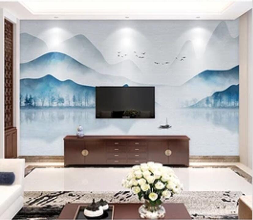 3D Valley Lake 1623 Wall Murals Wallpaper AJ Wallpaper 2