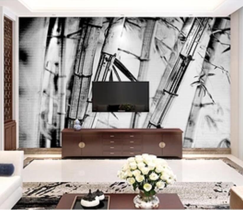 3D Ink Bamboo 218 Wall Murals Wallpaper AJ Wallpaper 2