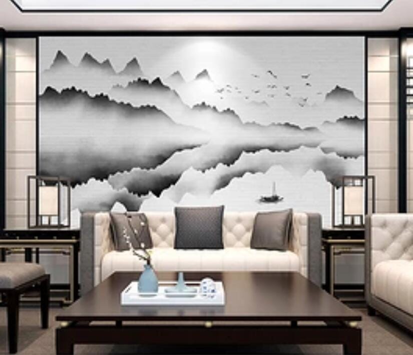 3D Misty Valley 1611 Wall Murals Wallpaper AJ Wallpaper 2