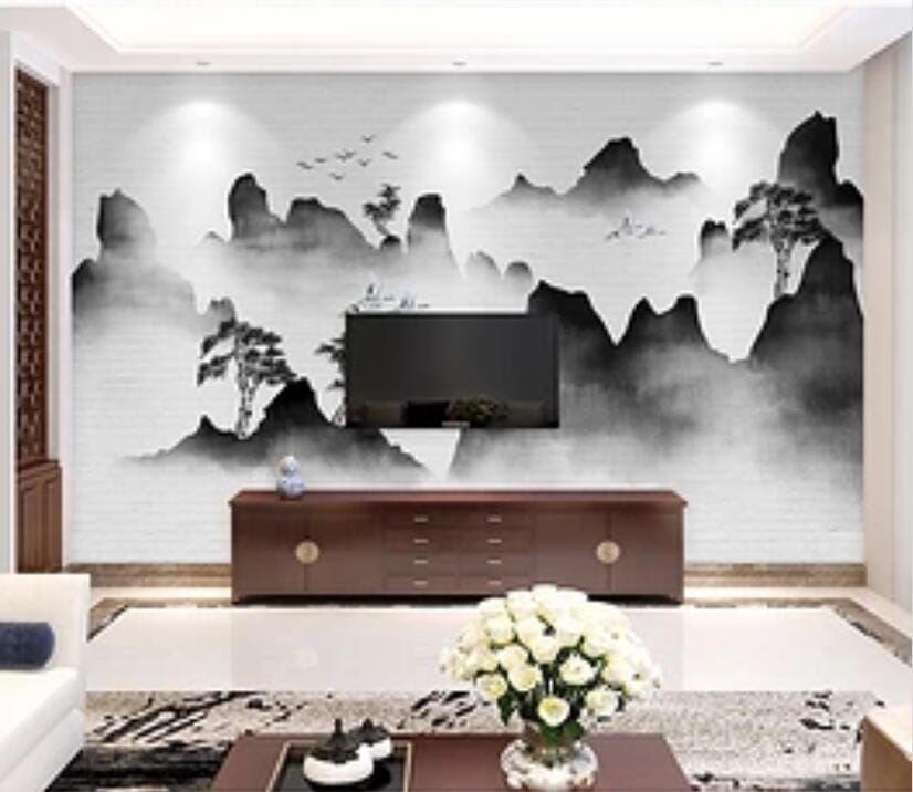 3D Misty Valley 1609 Wall Murals Wallpaper AJ Wallpaper 2