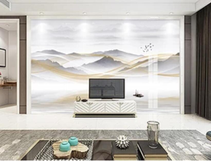 3D Mountain River 1426 Wall Murals Wallpaper AJ Wallpaper 2
