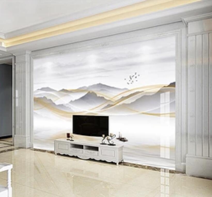 3D Mountain River 026 Wall Murals Wallpaper AJ Wallpaper 2