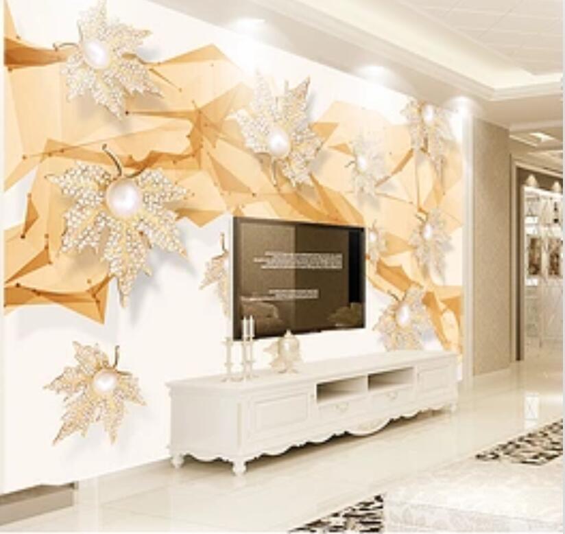 3D Golden Flowers 1140 Wall Murals Wallpaper AJ Wallpaper 2