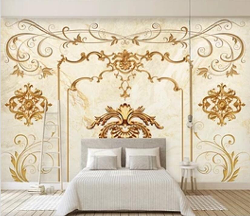 3D Marble Flower 1057 Wall Murals Wallpaper AJ Wallpaper 2
