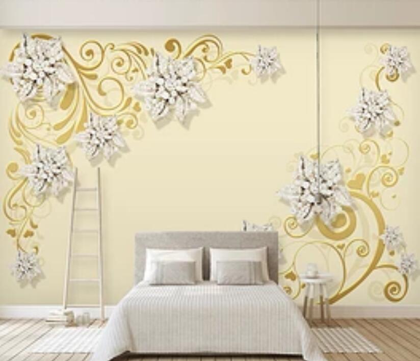 3D Golden Pattern 1039 Wall Murals Wallpaper AJ Wallpaper 2