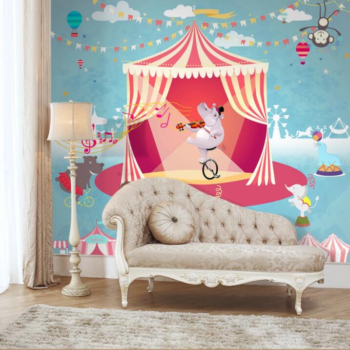 3D Hippo Biking 1356 Wall Murals Wallpaper AJ Wallpaper 2