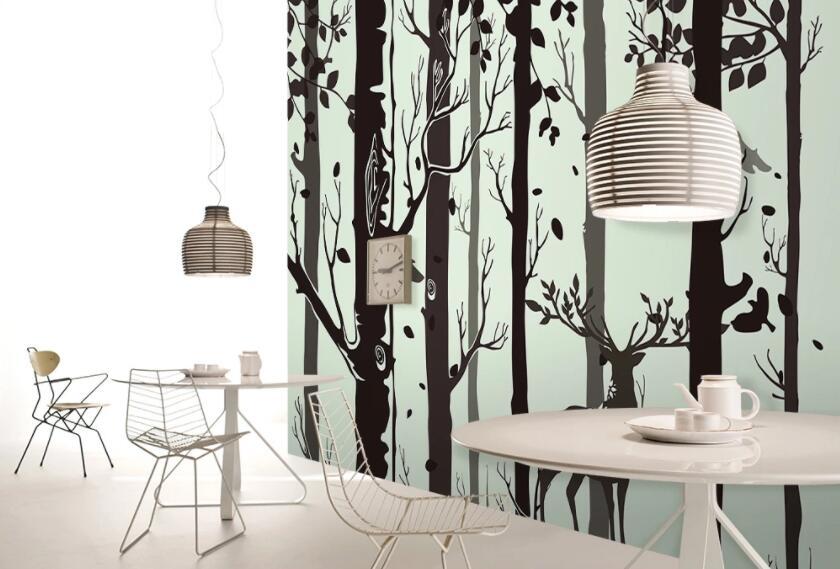 3D Black Tree 1353 Wall Murals Wallpaper AJ Wallpaper 2