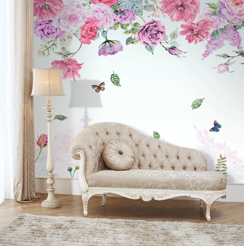 3D Pink Flowers 1351 Wall Murals Wallpaper AJ Wallpaper 2