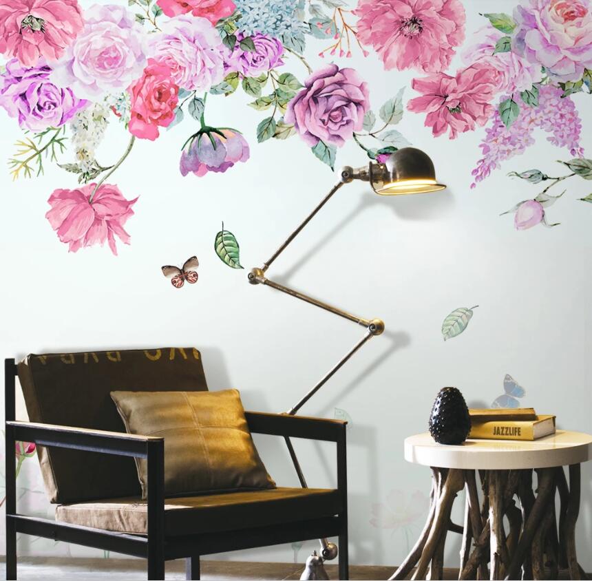 3D Pink Flowers 1351 Wall Murals Wallpaper AJ Wallpaper 2