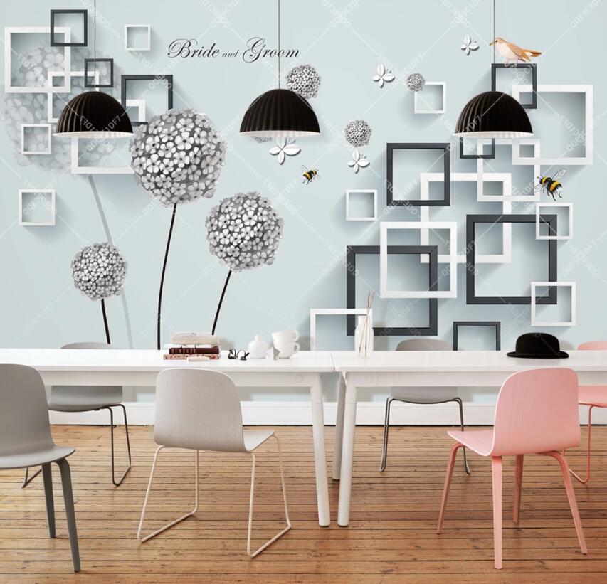 3D Square Pattern 1336 Wall Murals Wallpaper AJ Wallpaper 2