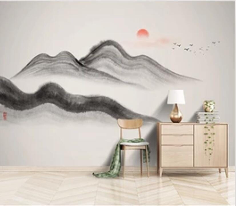 3D Black Ink Illustration 2904 Wall Murals Wallpaper AJ Wallpaper 2