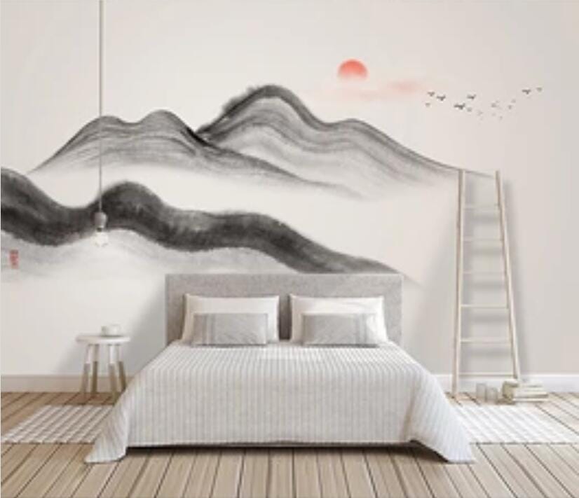 3D Black Ink Illustration 2904 Wall Murals Wallpaper AJ Wallpaper 2