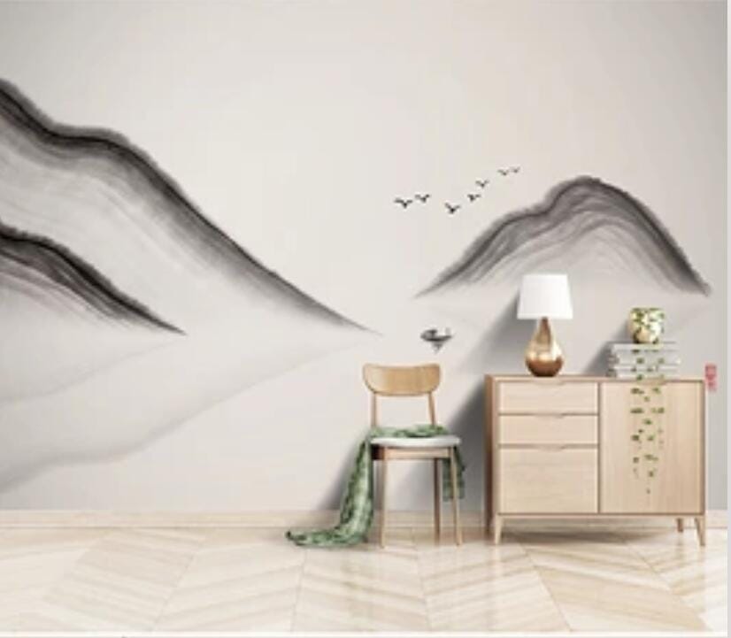 3D Black Ink Illustration 2903 Wall Murals Wallpaper AJ Wallpaper 2