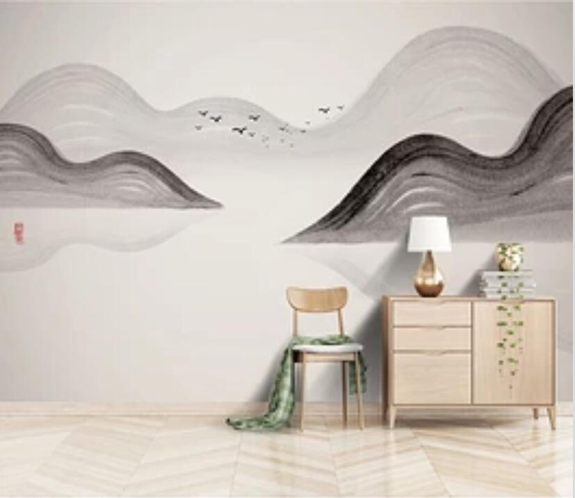 3D Mountain River 1919 Wall Murals Wallpaper AJ Wallpaper 2