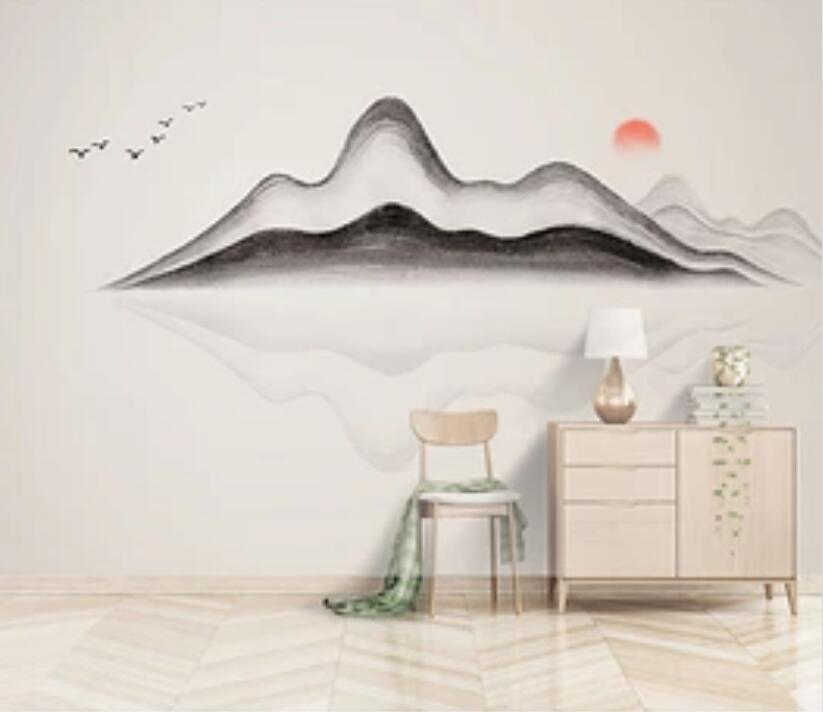 3D Mountain River 1916 Wall Murals Wallpaper AJ Wallpaper 2