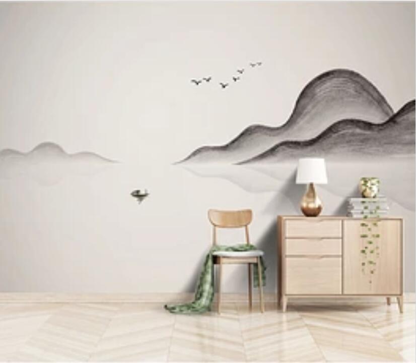 3D Mountain River 1915 Wall Murals Wallpaper AJ Wallpaper 2