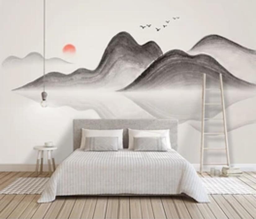 3D Mountain River 1914 Wall Murals Wallpaper AJ Wallpaper 2