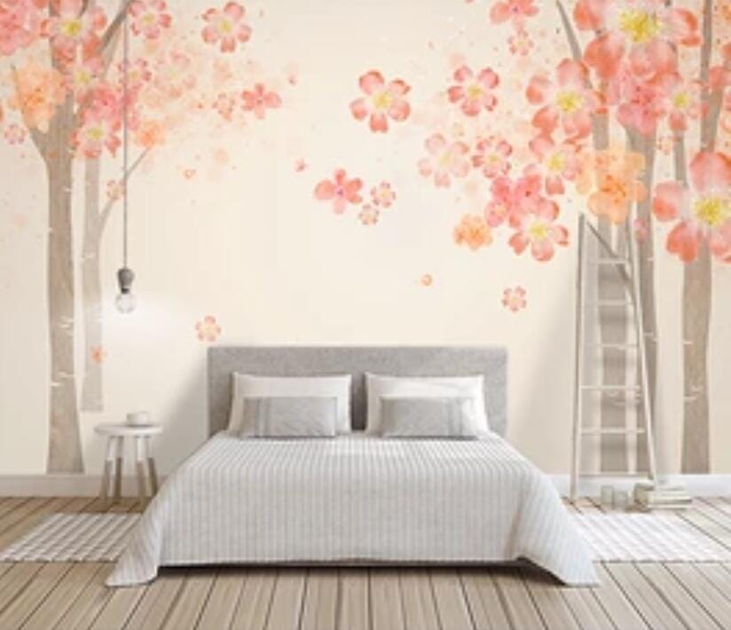 3D Pink Flowers 2863 Wall Murals Wallpaper AJ Wallpaper 2