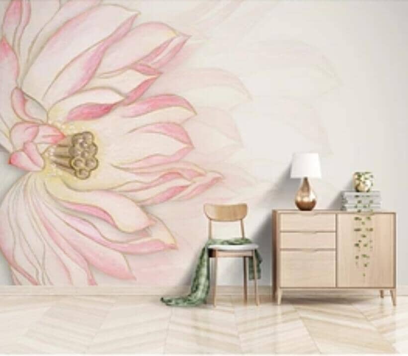 3D Pink Lotus 2858 Wall Murals Wallpaper AJ Wallpaper 2
