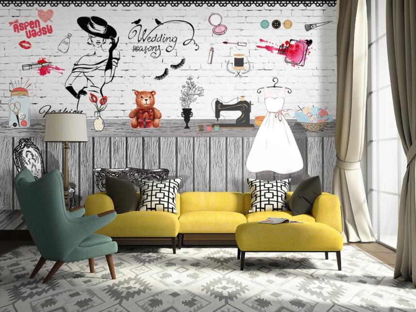 3D Fashion Lady 1310 Wall Murals Wallpaper AJ Wallpaper 2