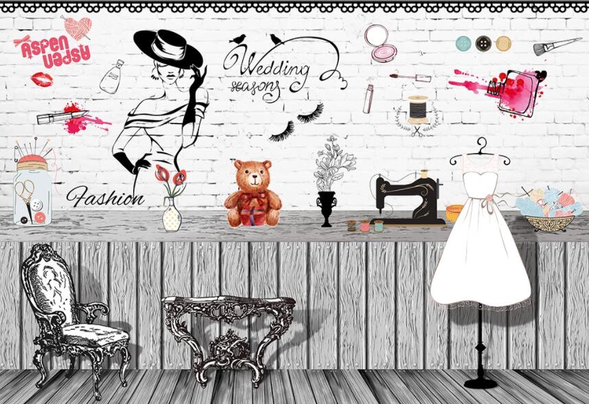 3D Fashion Lady 1310 Wall Murals Wallpaper AJ Wallpaper 2