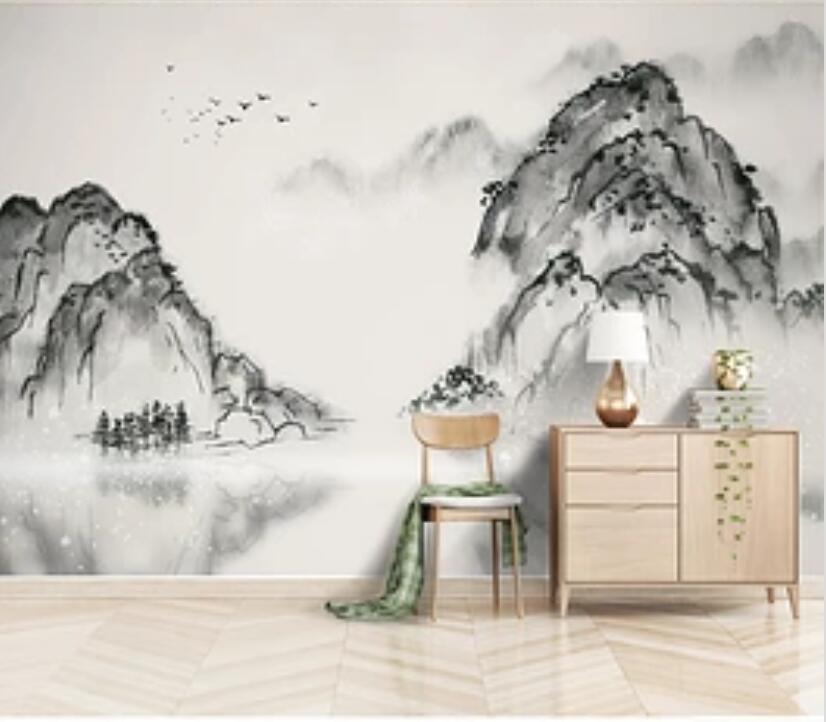 3D Mountain River 1872 Wall Murals Wallpaper AJ Wallpaper 2
