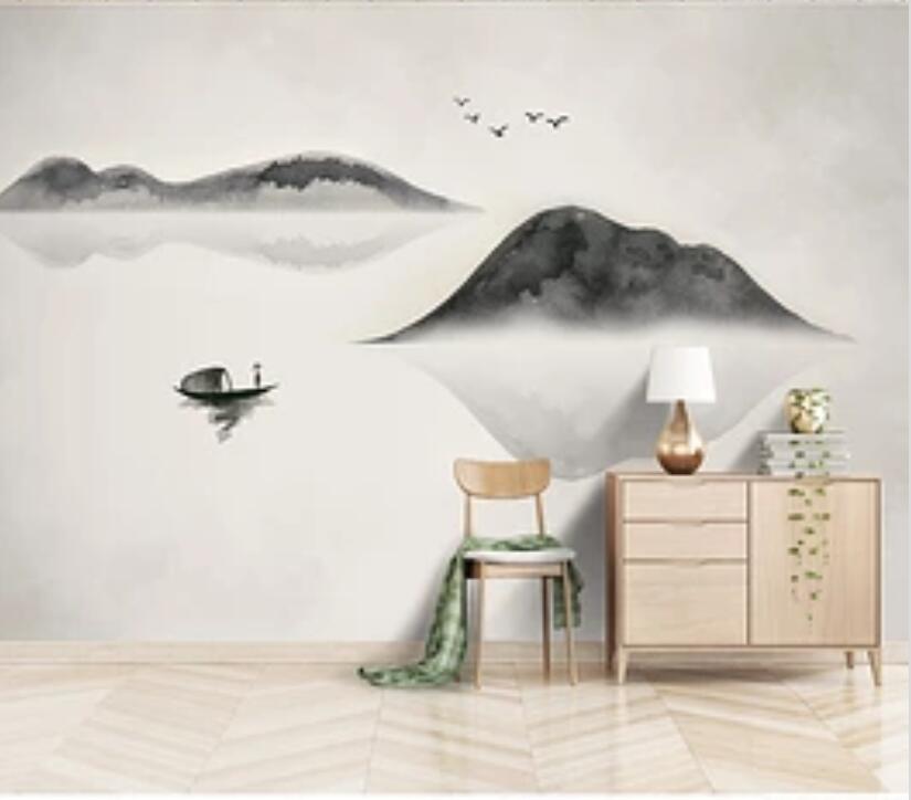 3D Mountain River 1871 Wall Murals Wallpaper AJ Wallpaper 2