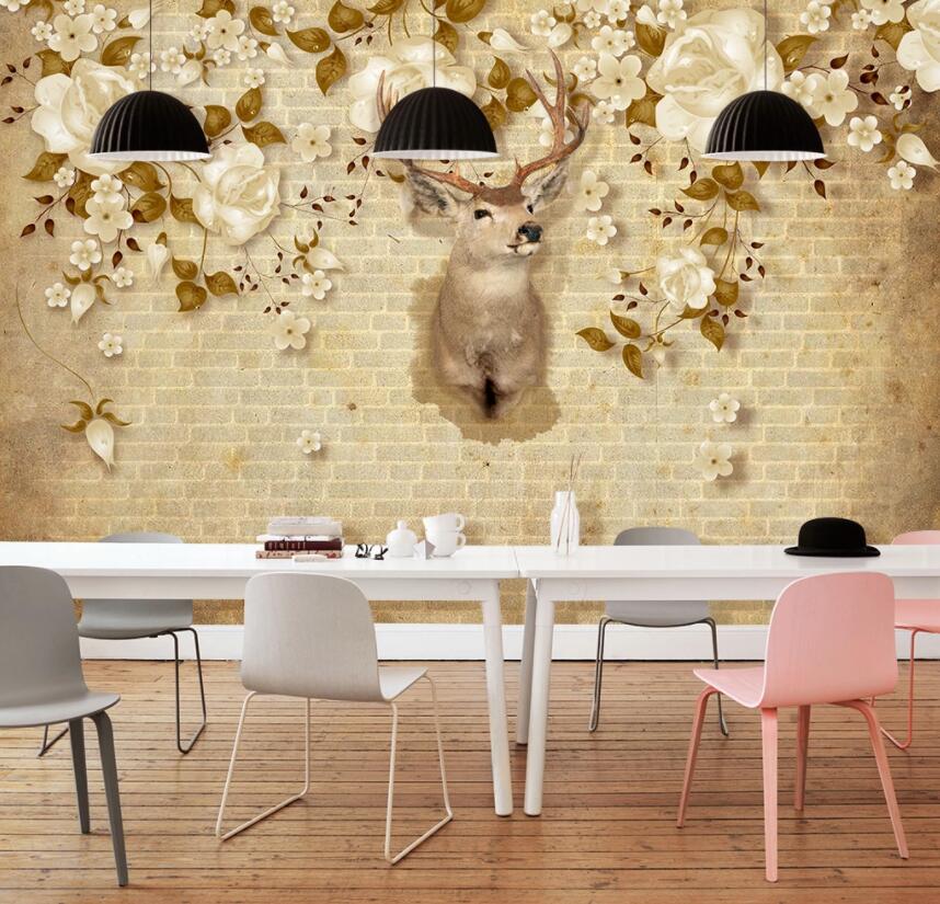 3D Elk Garland 1289 Wall Murals Wallpaper AJ Wallpaper 2