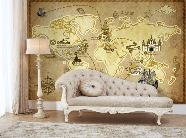 3D Map 1279 Wall Murals Wallpaper AJ Wallpaper 2