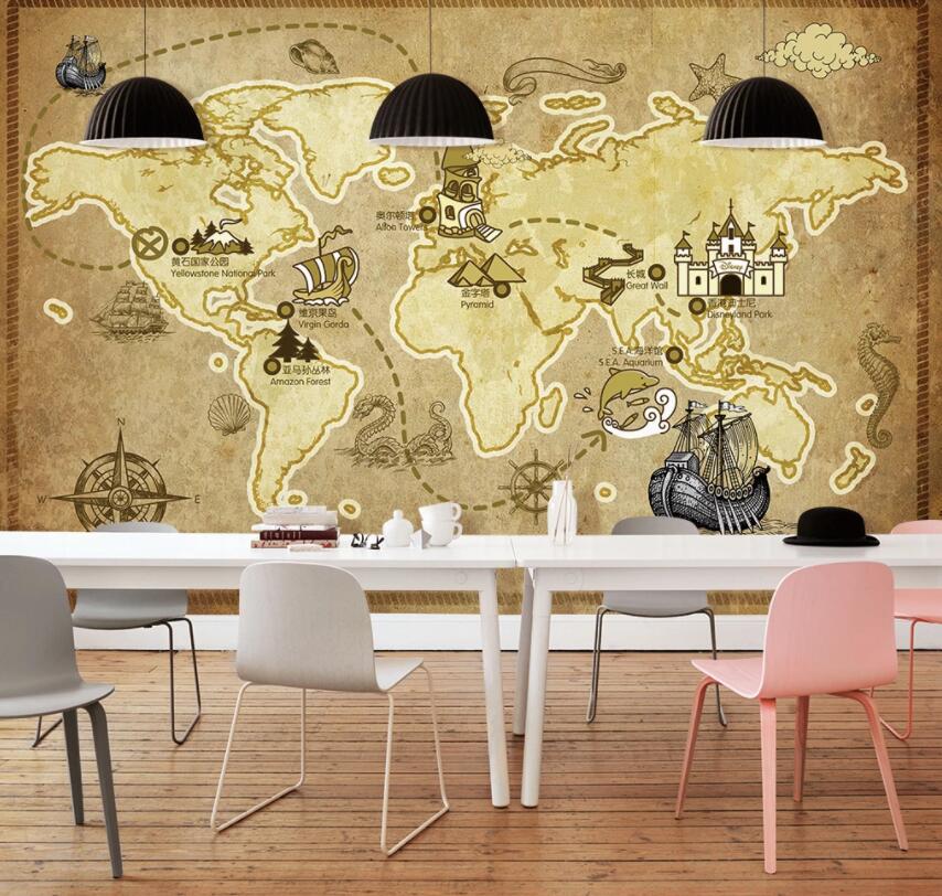 3D Map 1279 Wall Murals Wallpaper AJ Wallpaper 2